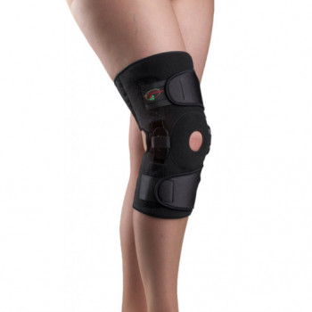 Бандаж с полицентрическими анатомическими шарнирами для сильной фиксации коленного сустава К-1ПШ
