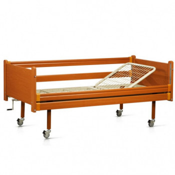 Медичне функціональне дерев'яне ліжко на колесах (2 секції), OSD-93