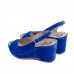 Женские кожаные босоножки VESUVIO BLUE 505