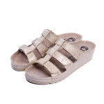 Женские кожаные шлепанцы OSS 55 BEIGE 8829 Женские кожаные шлепанцы OSS 55 BEIGE 8829