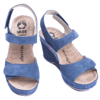 Жіночі шкіряні босоніжки VESUVIO + TANZANIYA JEANS 503-18